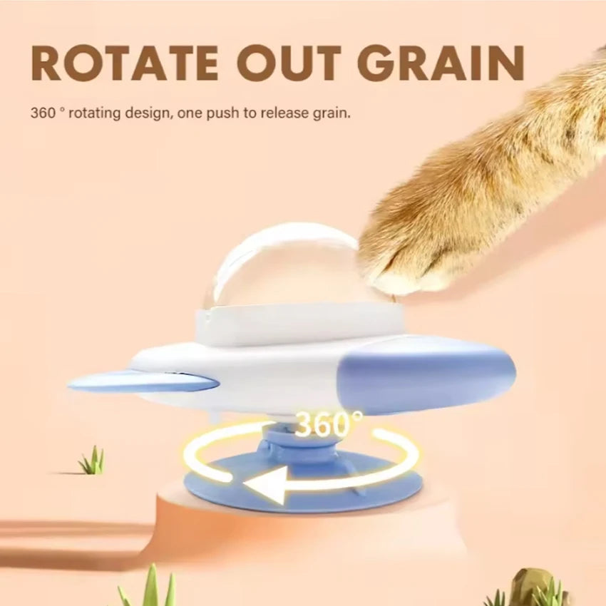 Spinning Treat Ball Cat Toy