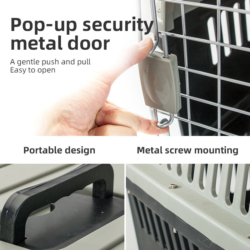 Hard-Shell Pet Travel Carrier - Airline Style Crate
