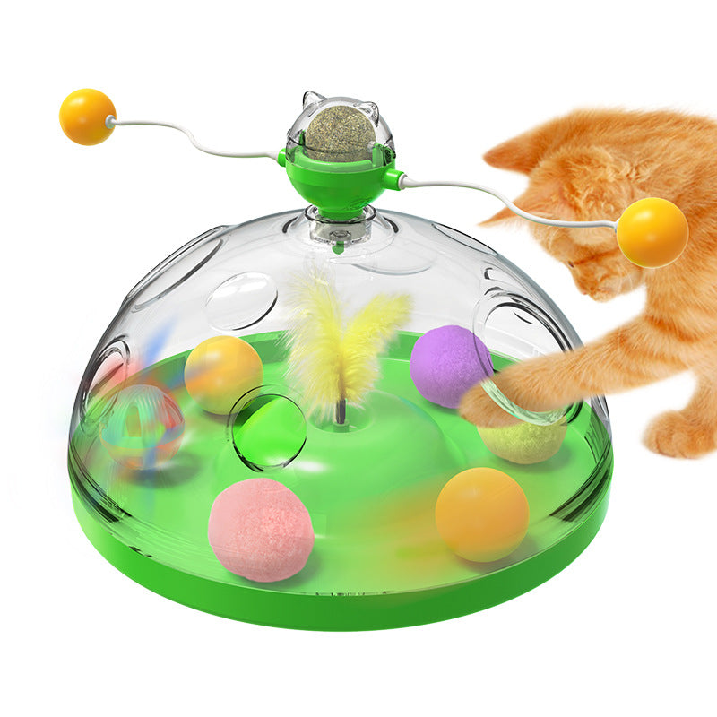 Windmill Catnip Spinner Toy - Interactive Treasure Box
