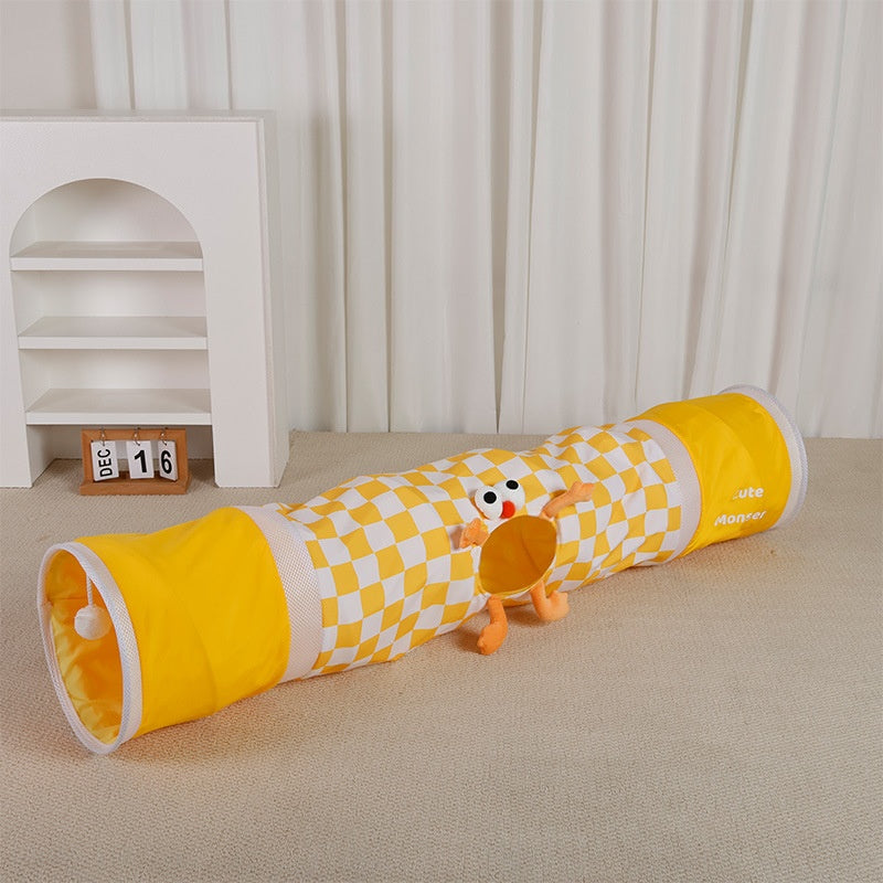 Cat Rolling Cage Toy Hide-and-Seek Straight Tunnel Cat Bed Universal Pet Cat Tunnel