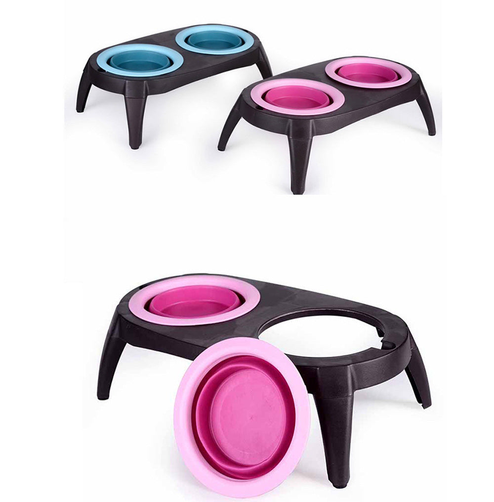Folding Double Travel Bowl