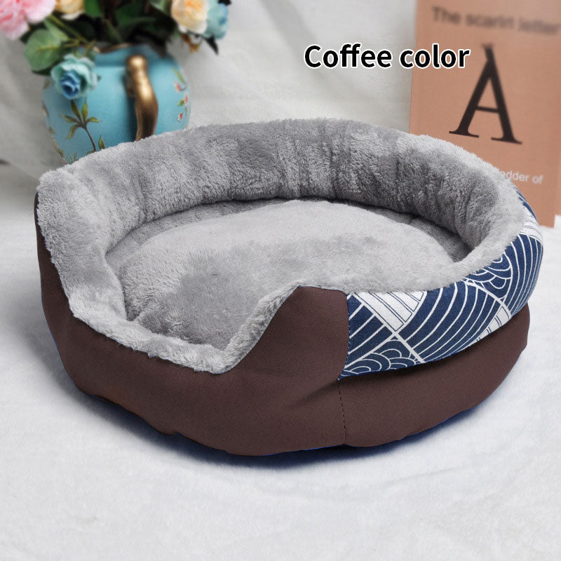 Washable Pet Kennel Bed for Cats & Dogs