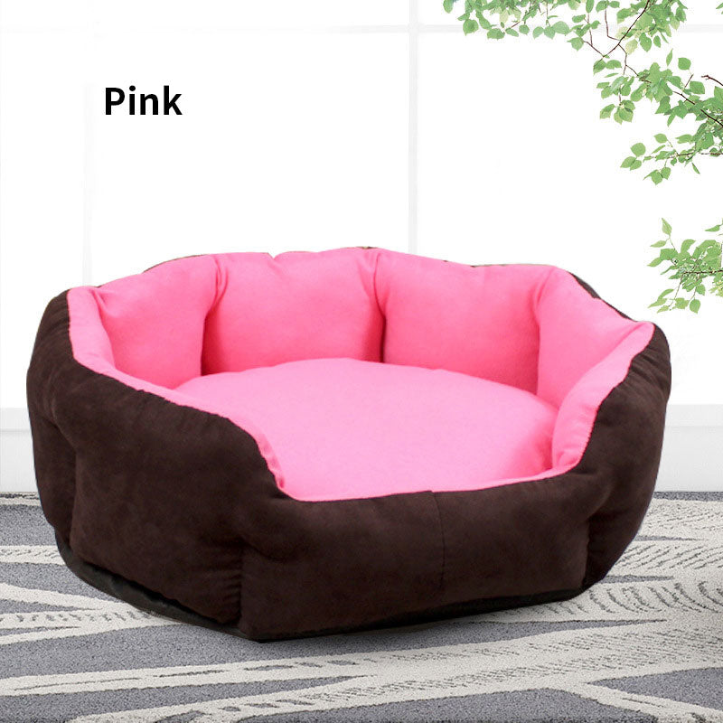 Washable Pet Kennel Bed for Cats & Dogs