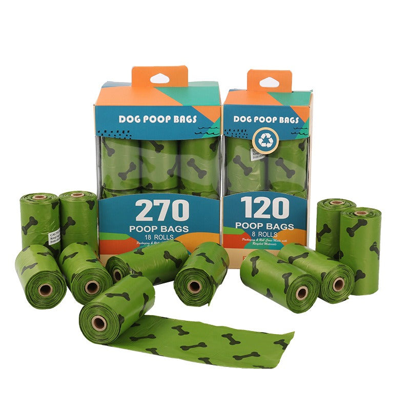 Biodegradable Dog Poop Bags with Bone Print