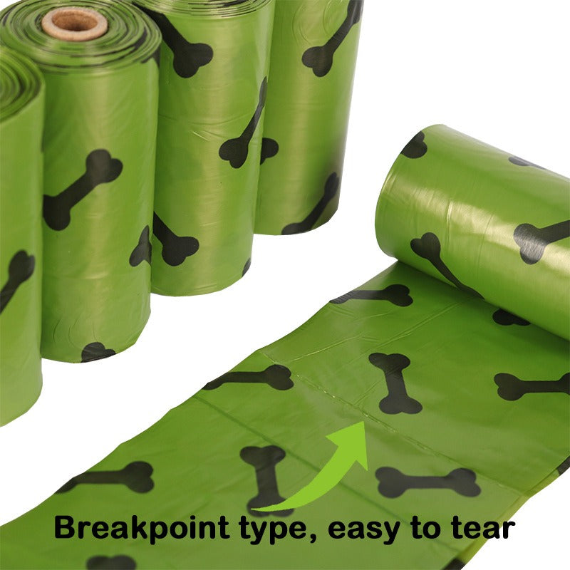 Biodegradable Dog Poop Bags with Bone Print