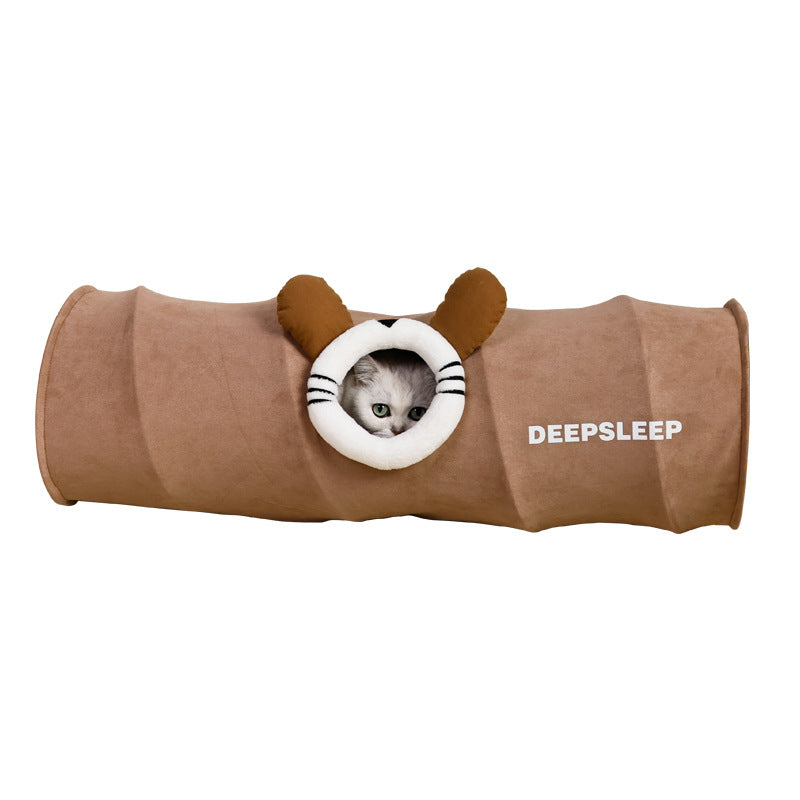 Cat Rolling Cage Toy Hide-and-Seek Straight Tunnel Cat Bed Universal Pet Cat Tunnel