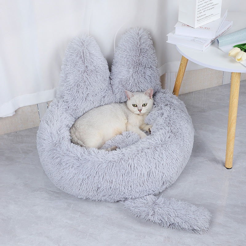 Plush Round Cat &amp; Dog House