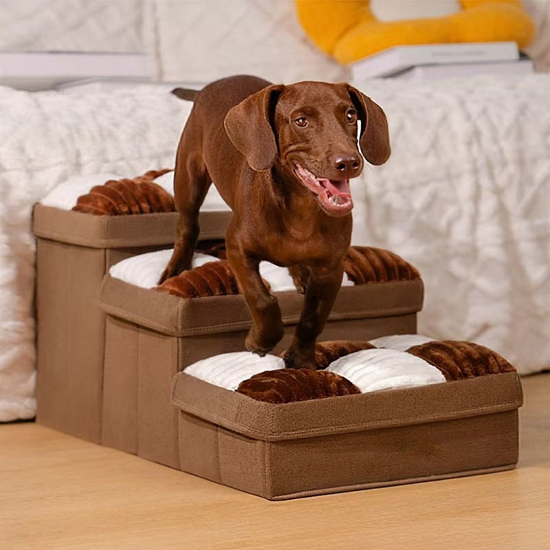 Folding Pet Stairs - Portable Climbing Ladder for Dogs