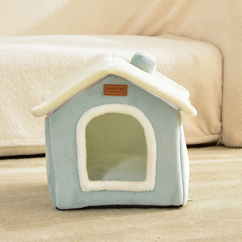 Cozy House-Shaped Pet Bed