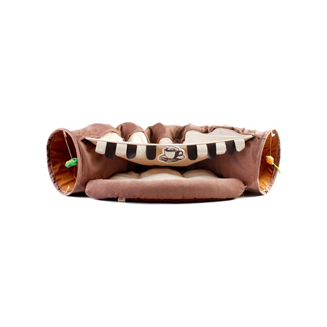 Foldable Fabric Cat Tunnel Bed