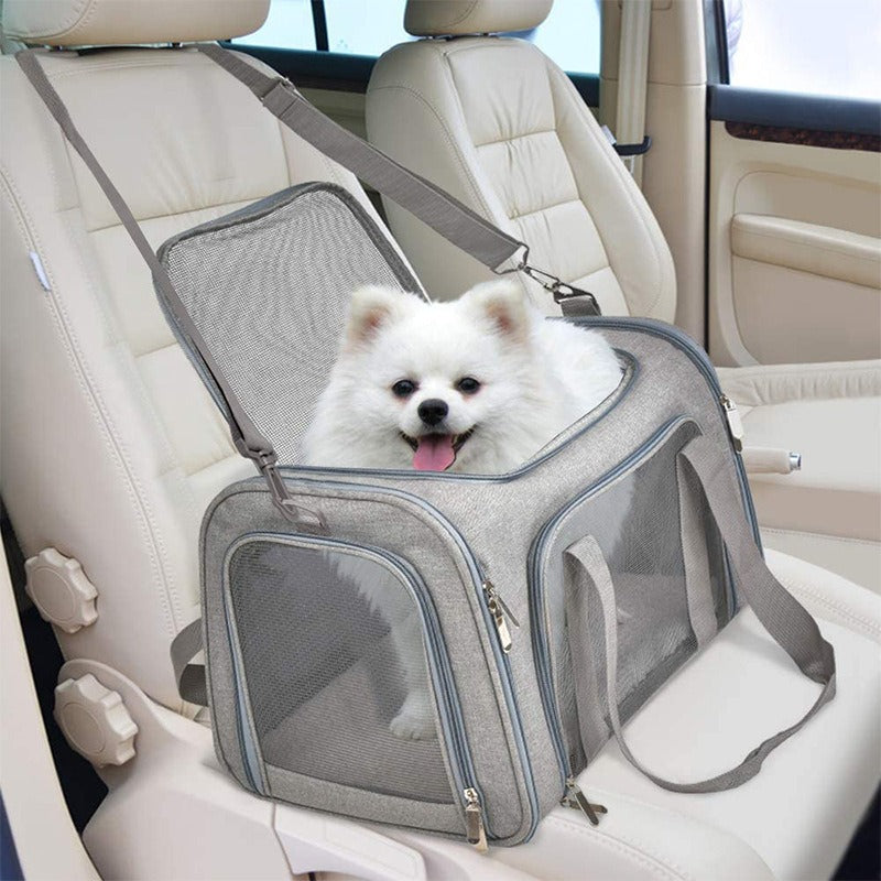 Foldable Cat Carrier Backpack - Breathable Crossbody Bag