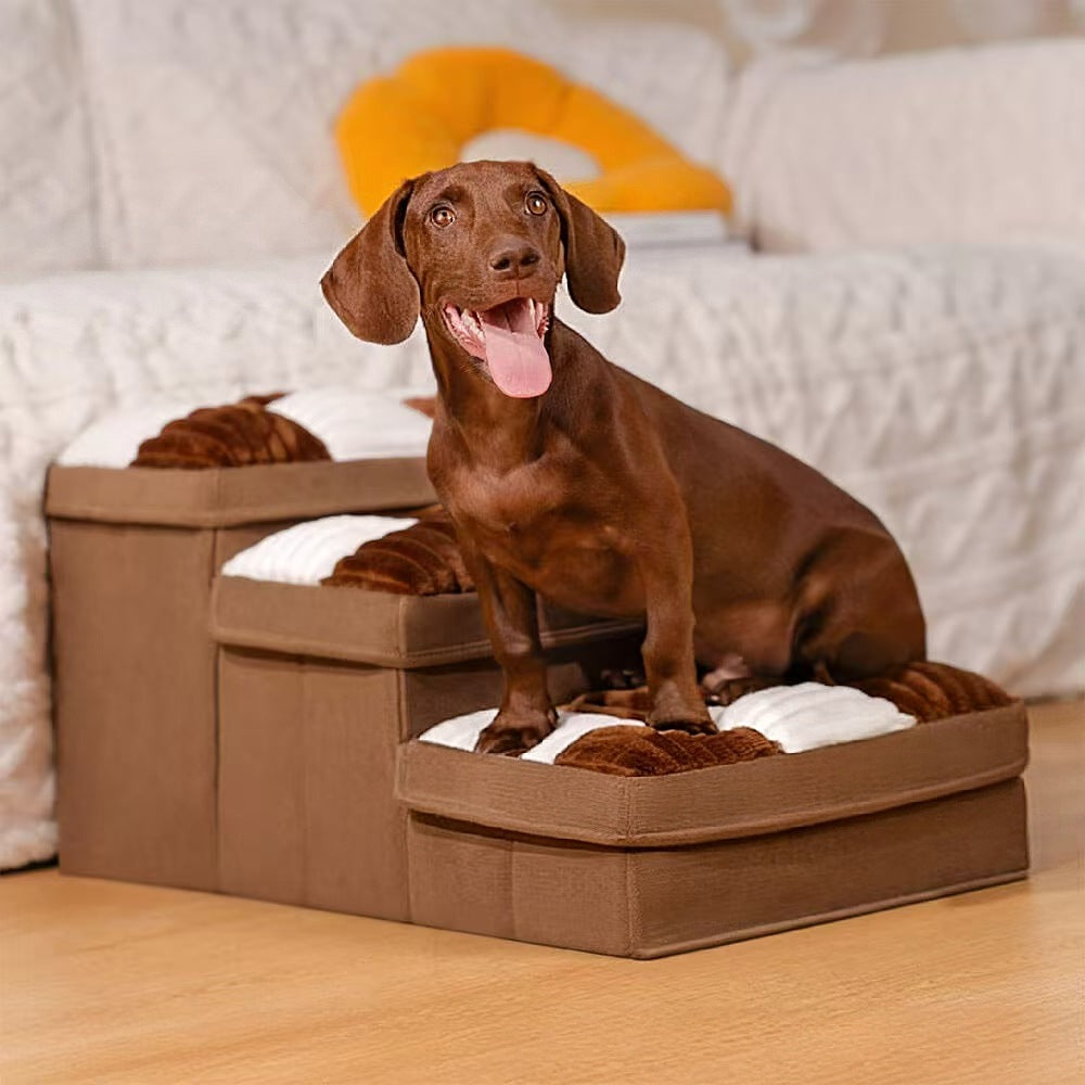 Folding Pet Stairs - Portable Climbing Ladder for Dogs
