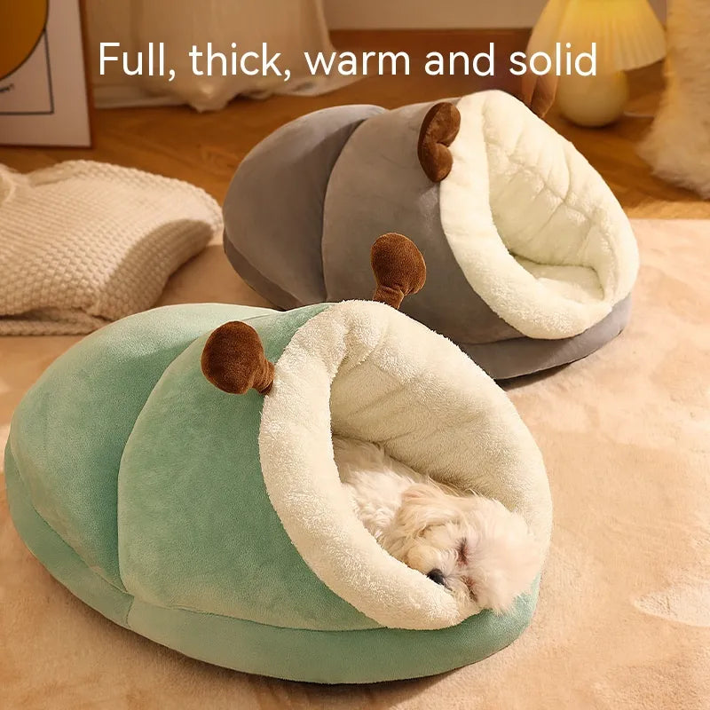 Cozy Slipper Pet Bed for Winter