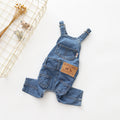 Stretchy Washed Denim Pet Overalls