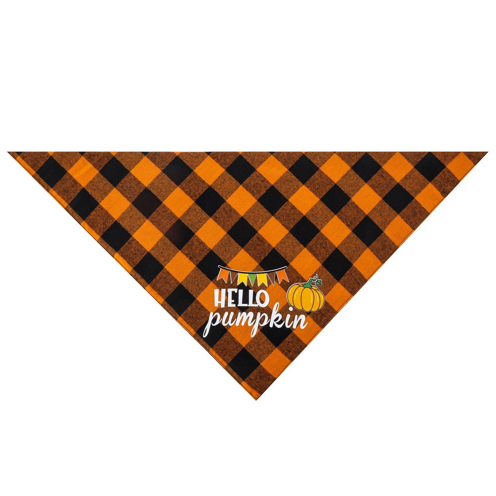 Plaid Thanksgiving Bandana for Pets