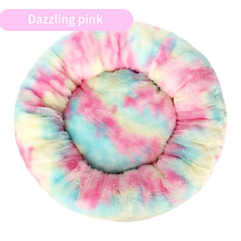 Plush Round Pet Bed
