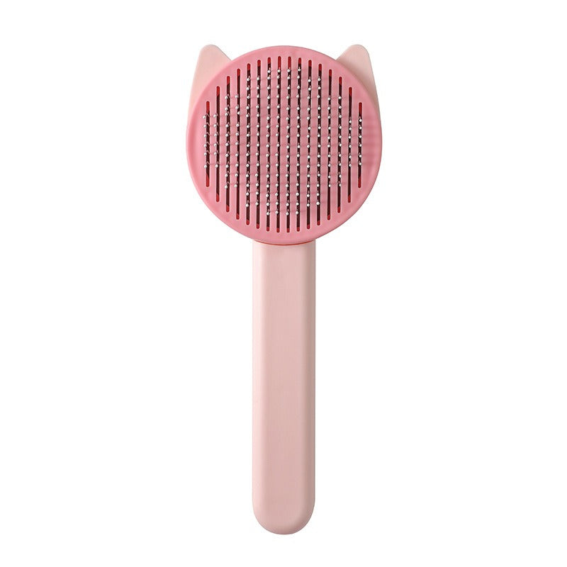 New Cat Ear Color Matching Self Cleaning Comb PP Hair Removing Comb Dog and Cat Universal Comb Float Removing Cat Comb