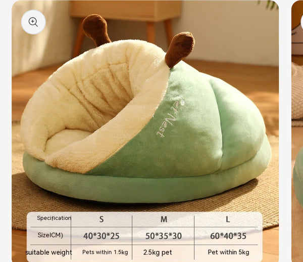 Cozy Slipper Pet Bed for Winter