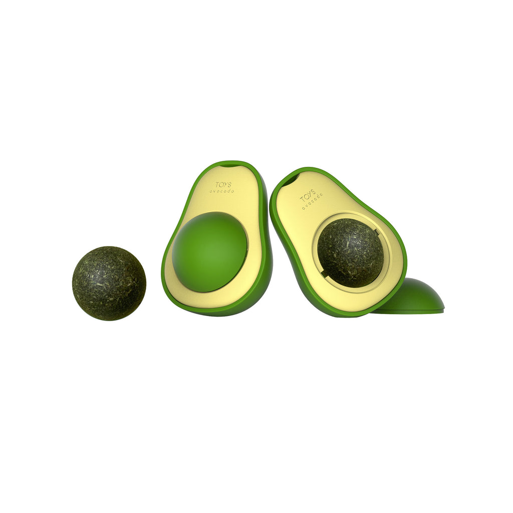 Avocado Catnip Chew Ball - Rotating Dental Toy