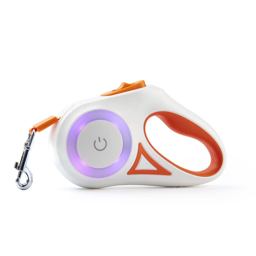 Glow-in-the-Dark Retractable Dog Leash