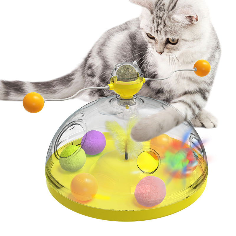 Windmill Catnip Spinner Toy - Interactive Treasure Box