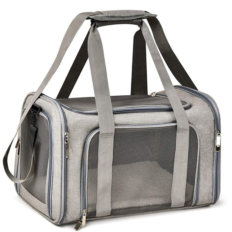 Foldable Cat Carrier Backpack - Breathable Crossbody Bag
