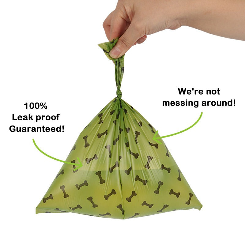 Biodegradable Dog Poop Bags with Bone Print