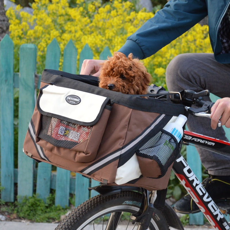 Pet Bicycle Carrier Bag - Portable Bike Basket
