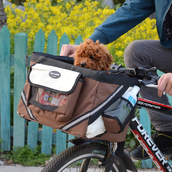 Pet Bicycle Carrier Bag - Portable Bike Basket