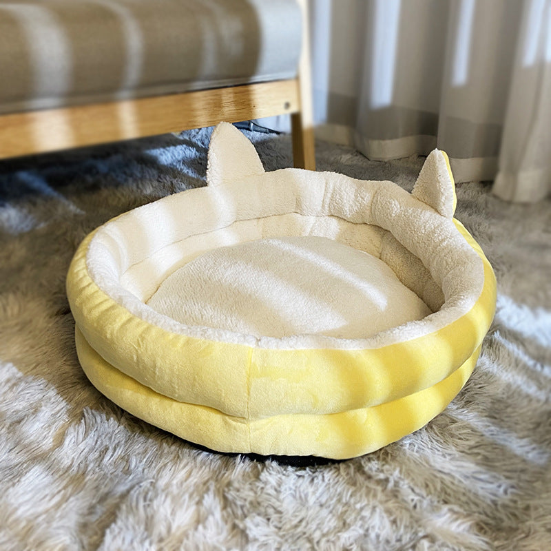 Washable Pet Kennel Bed for Cats & Dogs