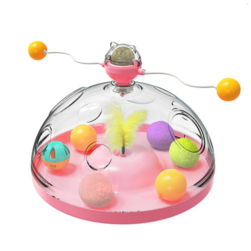 Windmill Catnip Spinner Toy - Interactive Treasure Box