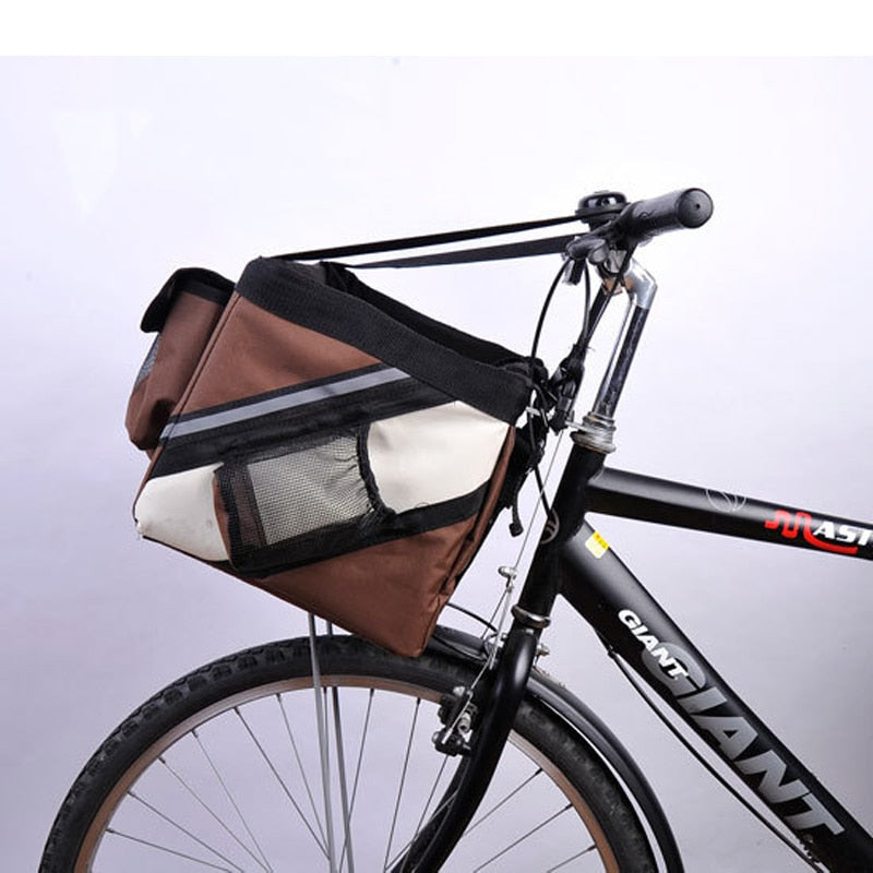Pet Bicycle Carrier Bag - Portable Bike Basket
