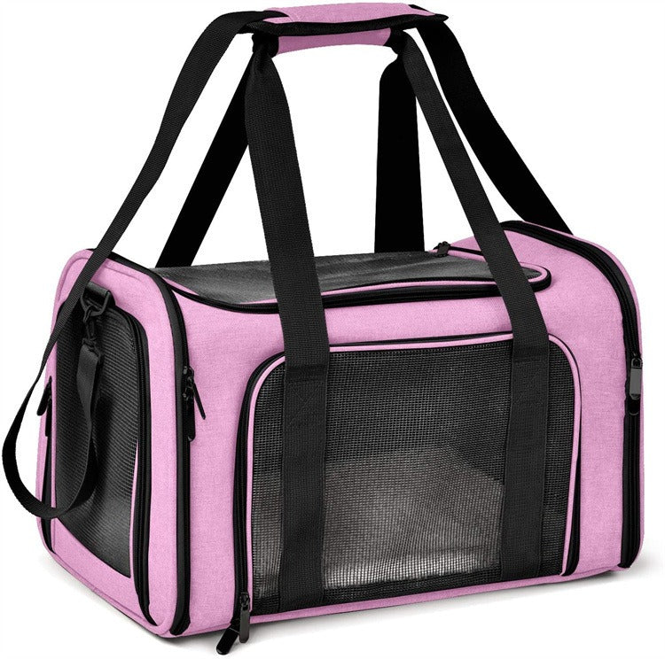 Foldable Cat Carrier Backpack - Breathable Crossbody Bag