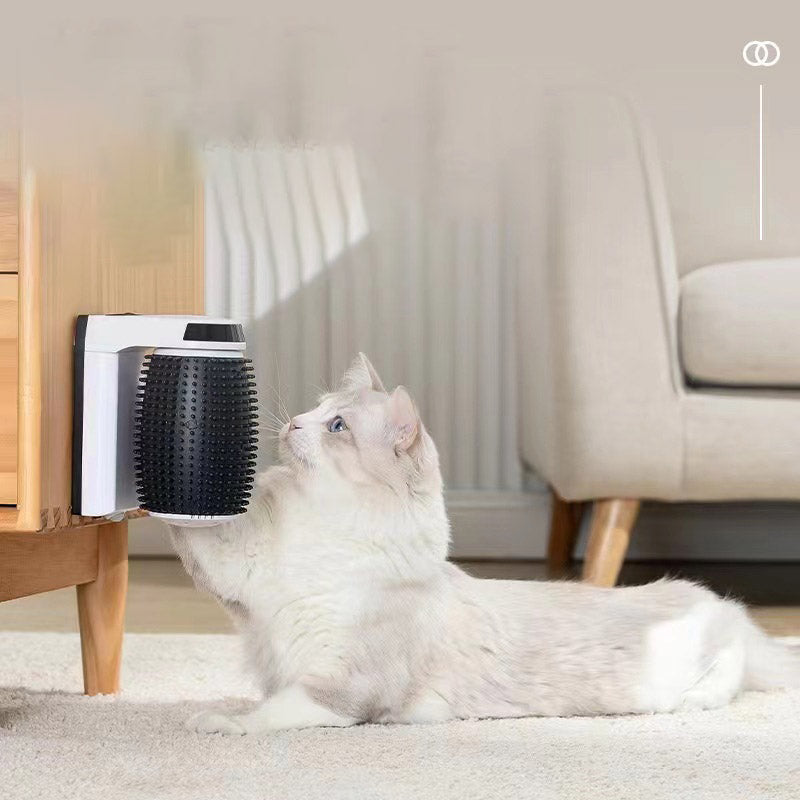 Automatic Corner Cat Massage Brush with Catnip