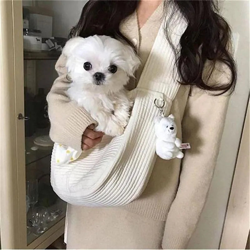 Hands-Free Pet Sling Carrier for Small Dogs & Cats