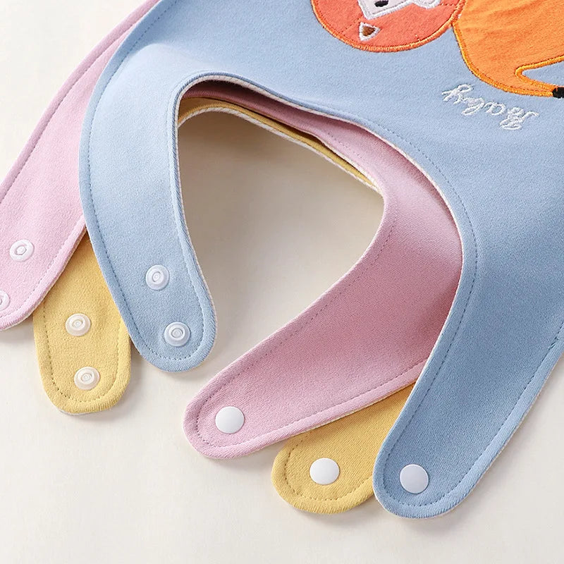 Soft Animal Print Triangle Bandana Bib for Puppies