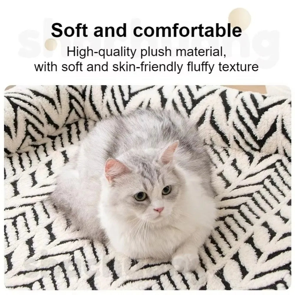 Thick Plush Washable Sofa-Style Pet Bed Cushion
