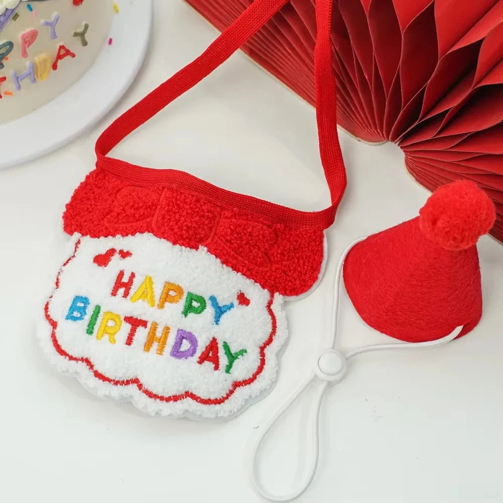 Pet Birthday Party Hat & Bib Set