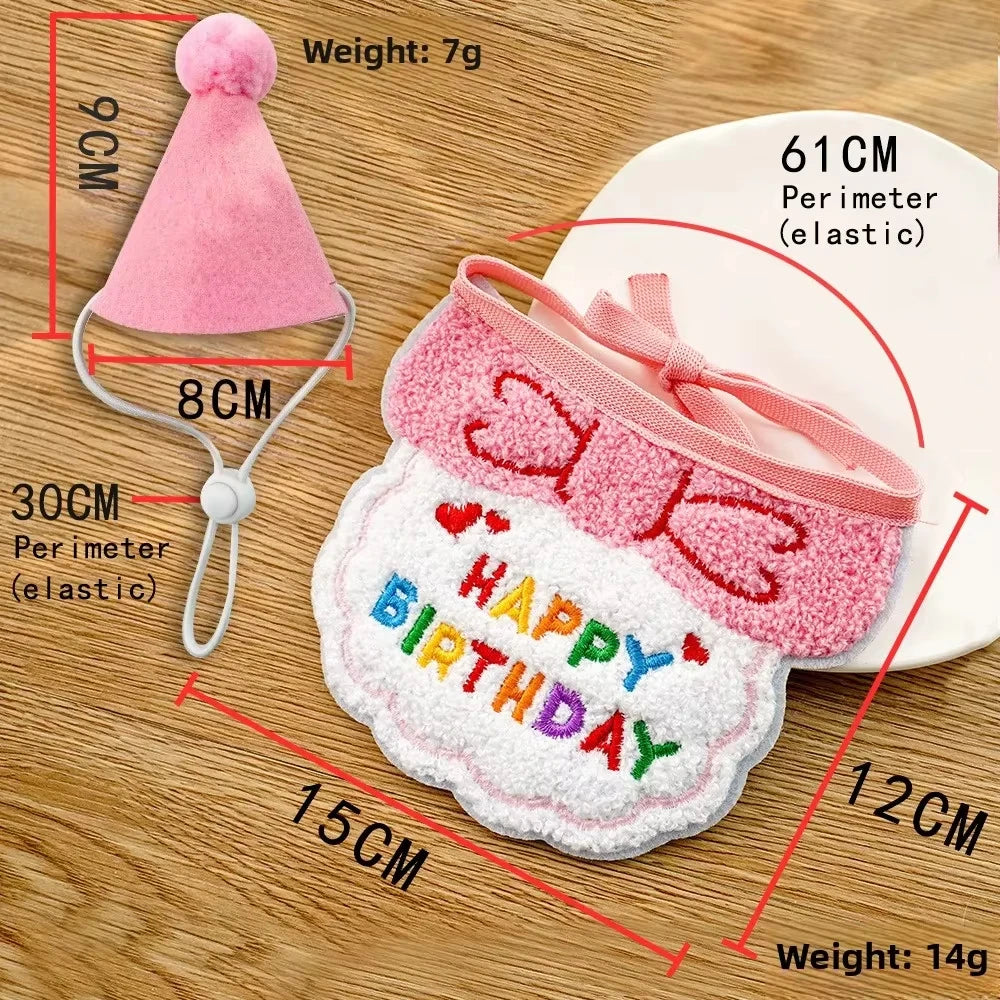 Pet Birthday Party Hat & Bib Set