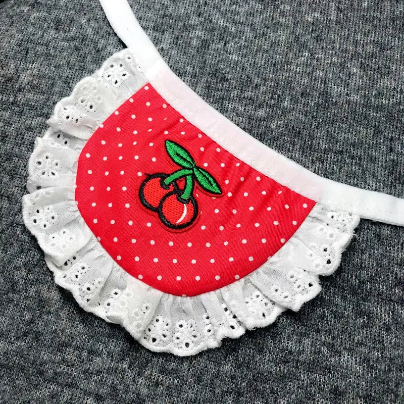 Embroidered Triangle Pet Bandana for Small Breeds