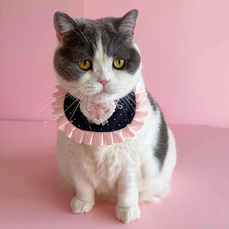 Lolita Style Lace Bow Pet Bandana