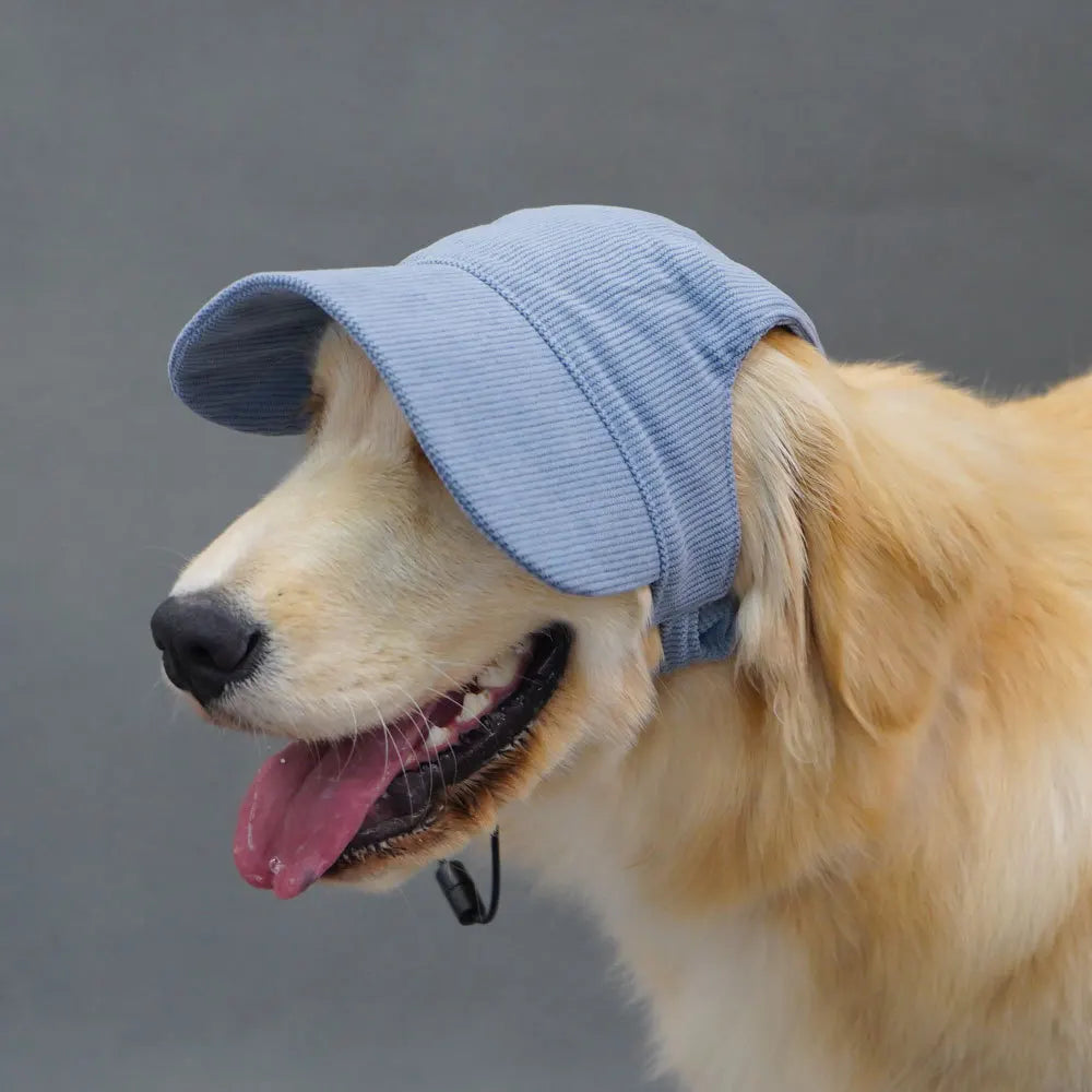 Durable Corduroy Baseball Cap for Big Dogs