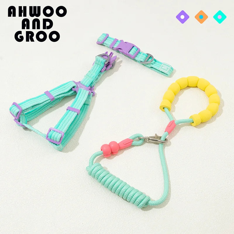 Macaron No-Pull Dog Harness & Collar Set