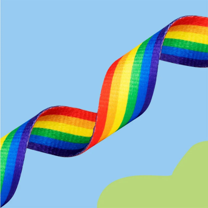 Rainbow Adjustable Dog Collar & Leash Set