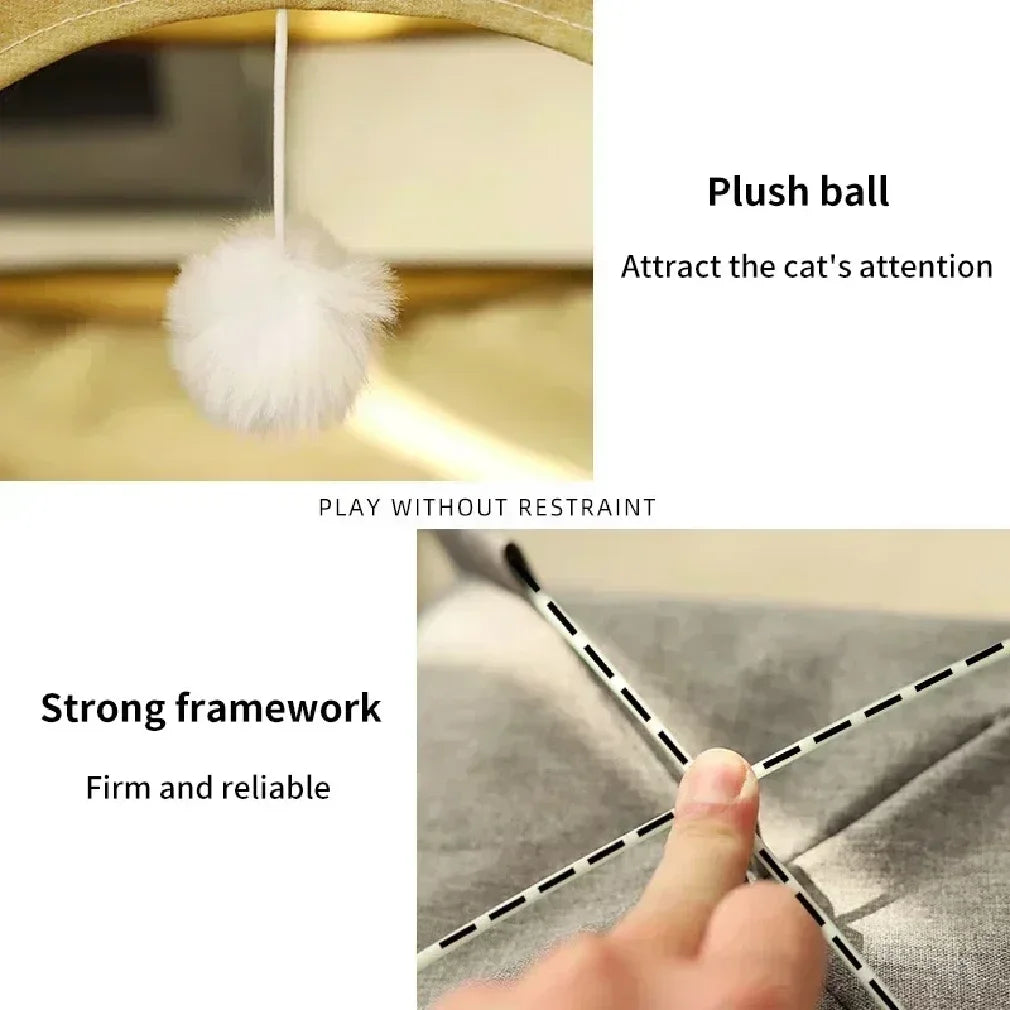 Cat tent bed folded flat