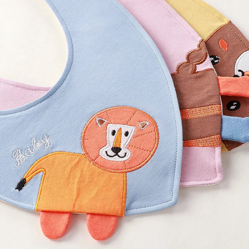 Soft Animal Print Triangle Bandana Bib for Puppies