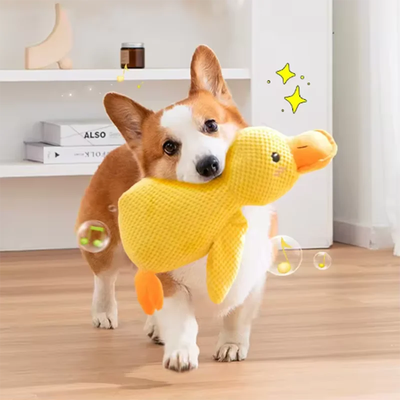 Stomping Duck Bite-Resistant Plush Dog Toy