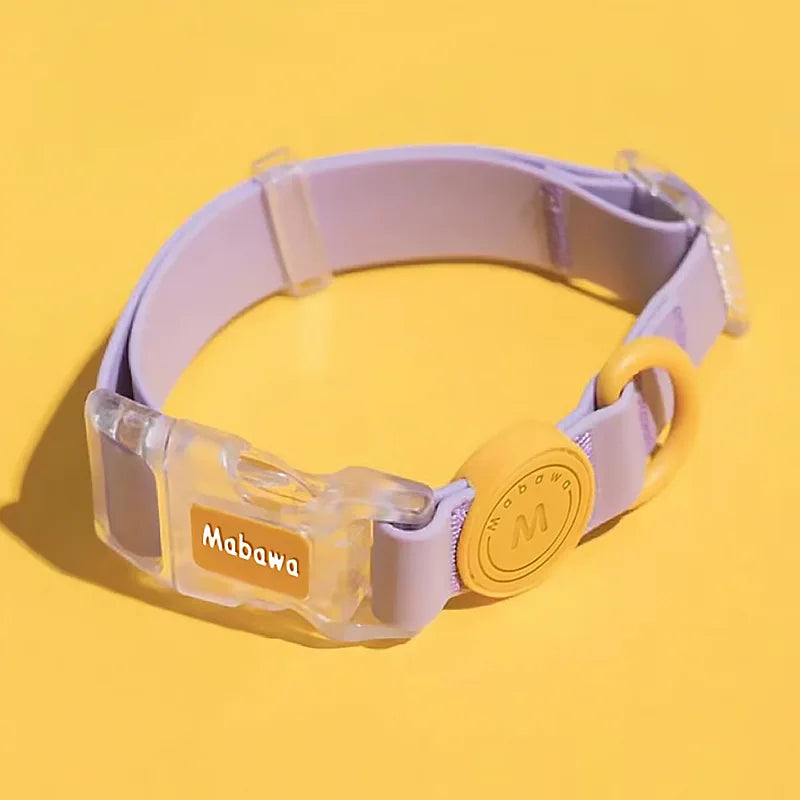 Candy-Colored Waterproof PVC Dog Collar