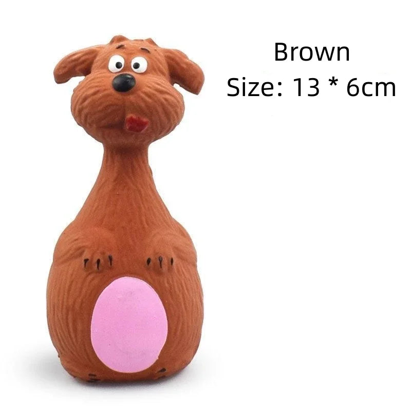 Squeaky Latex Elephant & Cow Chew Toy for Dogs