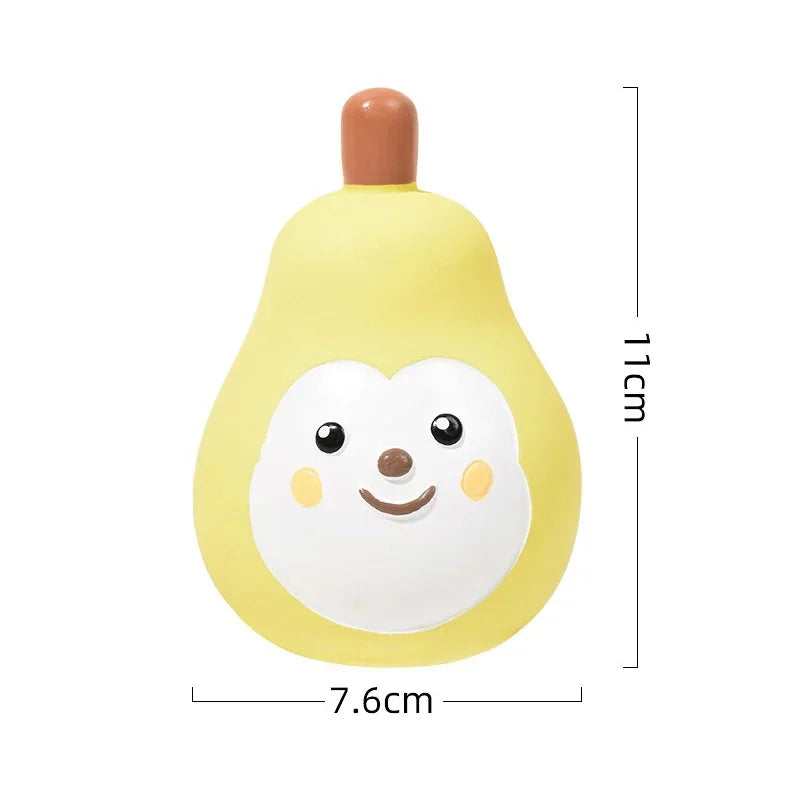 Fruit-Shaped Squeaky Latex Chew Toy for Dogs